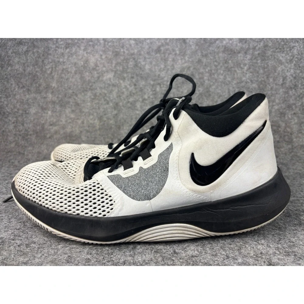 Nike Air Precision II Basketball Shoes Mens 11 White Black AA7069-100